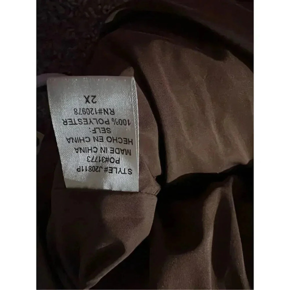 Entro Puff Vest brown sz 2x Preppy Boho Bohemian Normcore - Picture 5 of 5